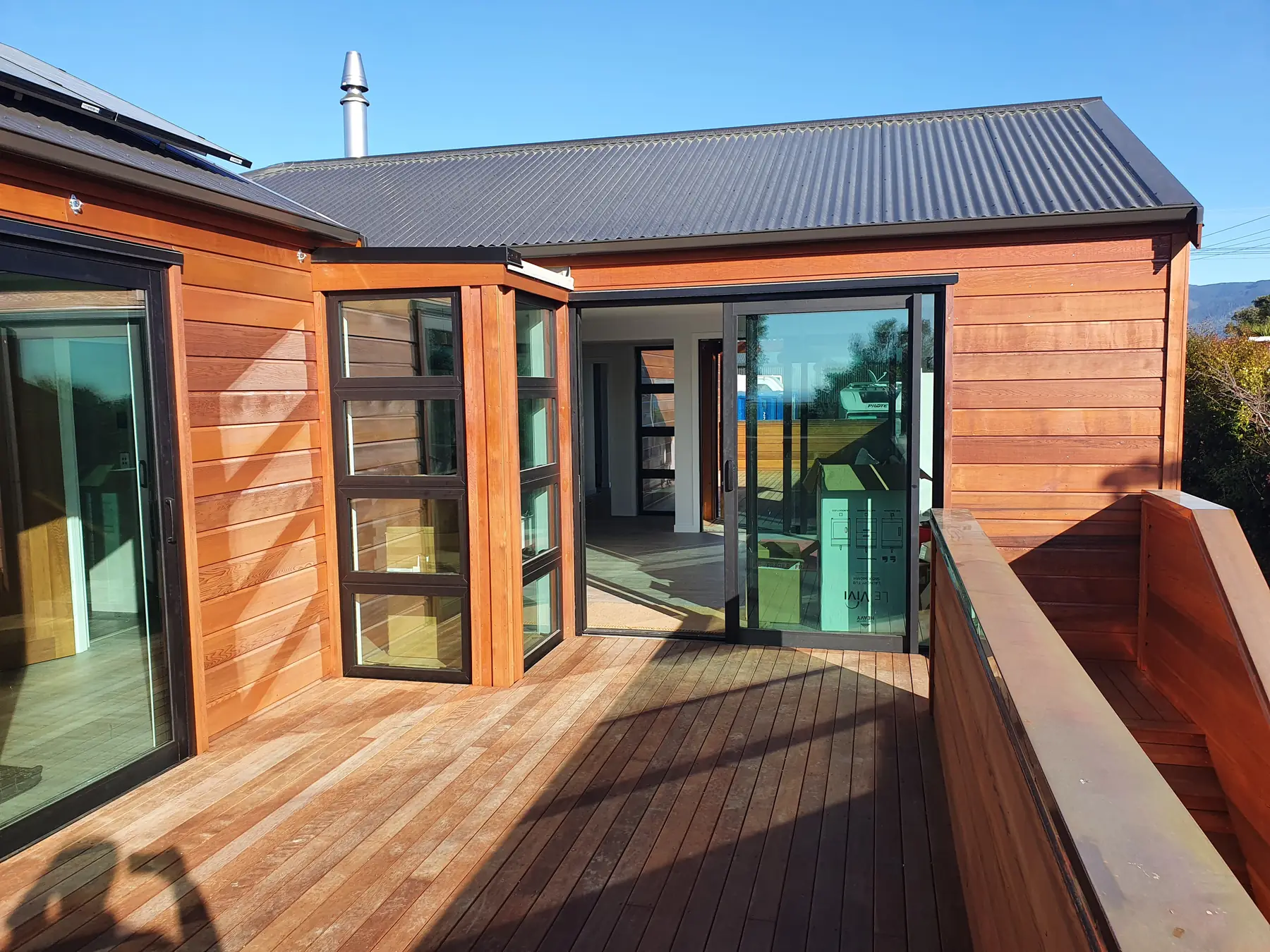 Cedar cladding and deck at The Cedar House, Motueka