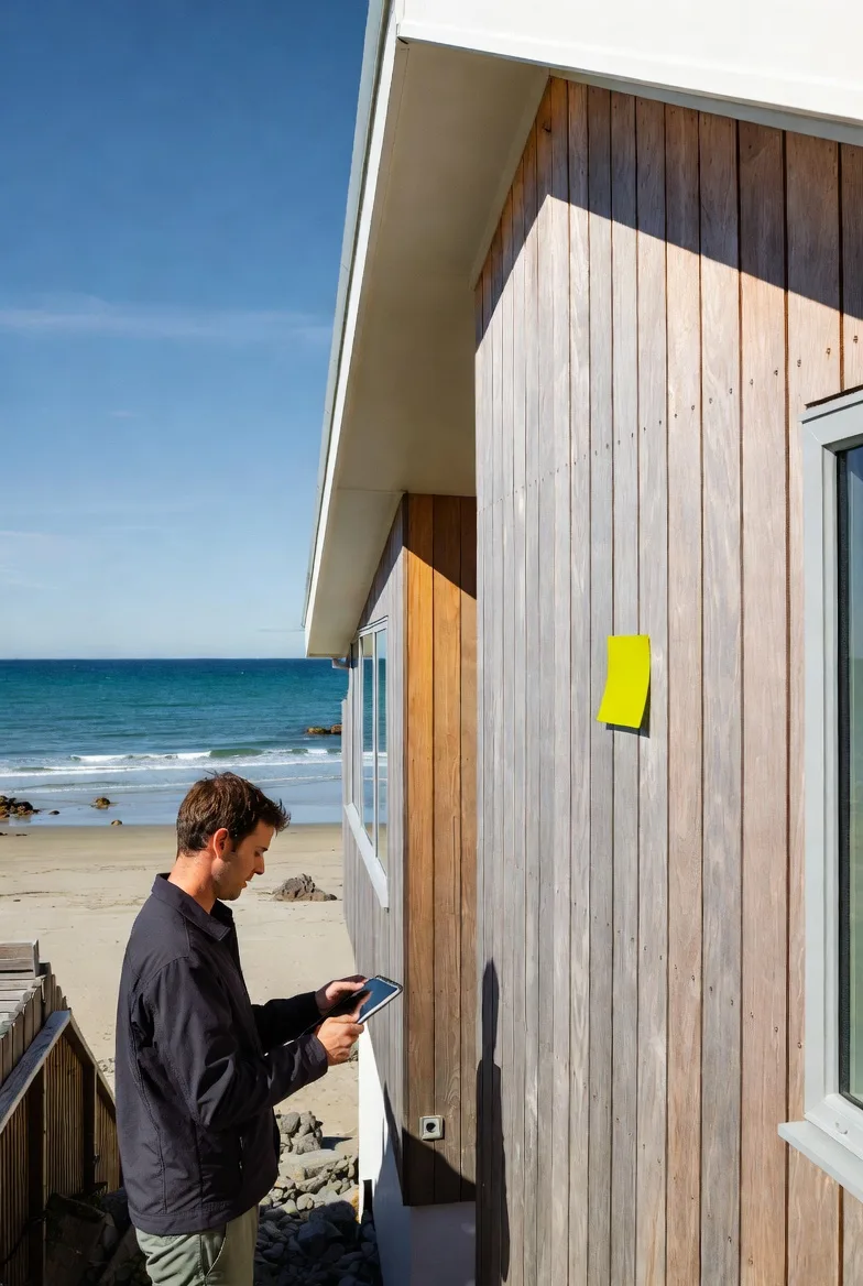 An Ecotectural aftercare visit to a completed timber-clad home overlooking the beach