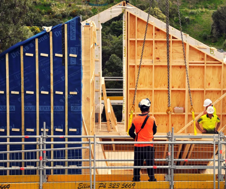 EcoPanel structural insulated wall system inside a timber-framed home