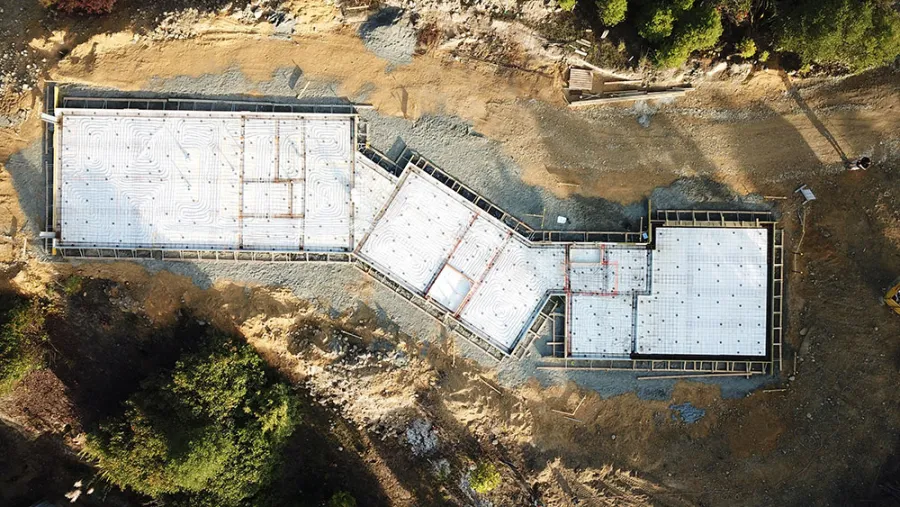 MaxRaft fully insulated foundation slab on a Tasman build