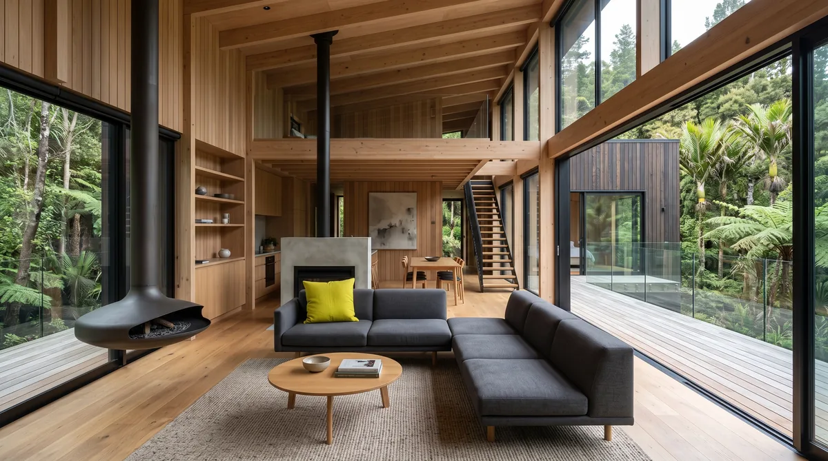 Getting Light and Space Right: Ceiling Height, Glazing and Connection to Outside. A The Design Process guide from Ecotectural Home Builders, Nelson Tasman.