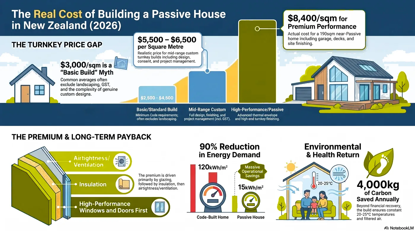 How Much Does a Passive House Cost to Build in New Zealand? infographic