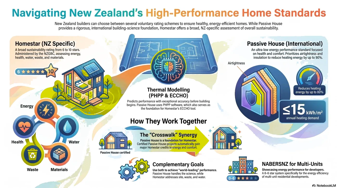 Passive House vs Homestar vs SuperHome: Which Standard Is Right for You? infographic