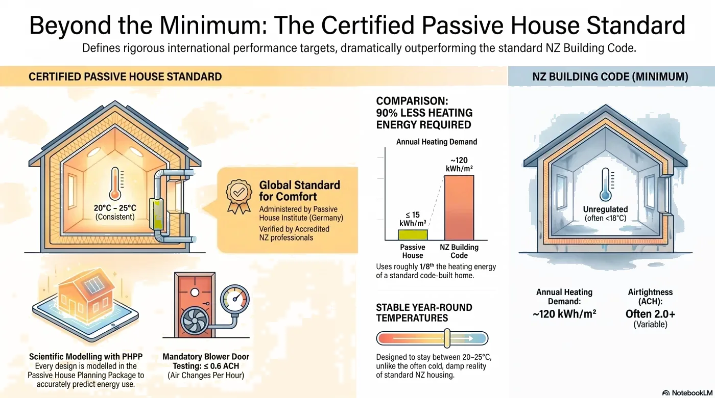 What Is a Certified Passive House, and How Is It Different in NZ? infographic